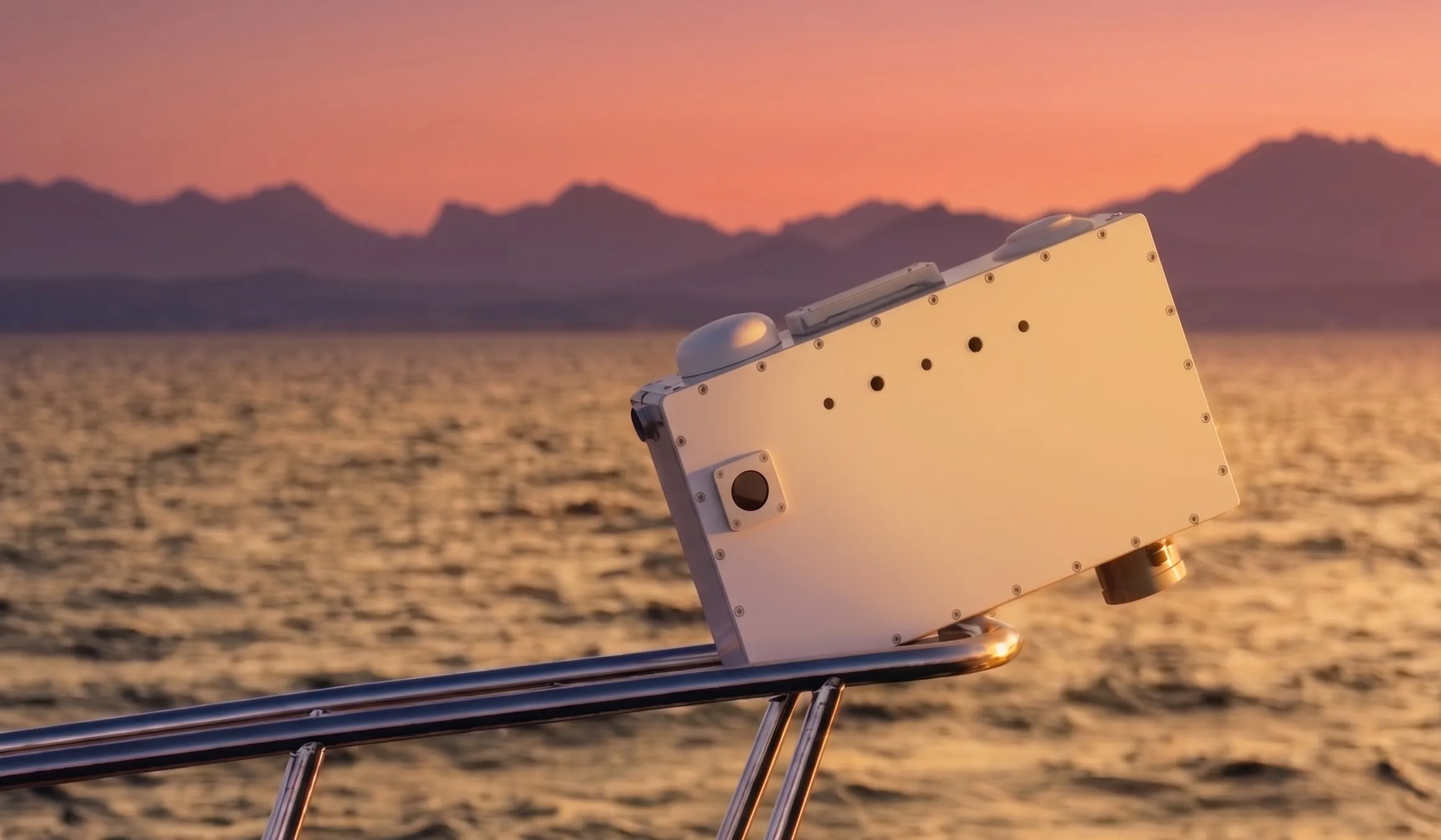 LIFL-11 mounted on a vessel rail at sea